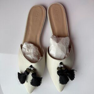*Never Worn w/ Box* J. Crew Harper Tassel Mules - Size 8.5